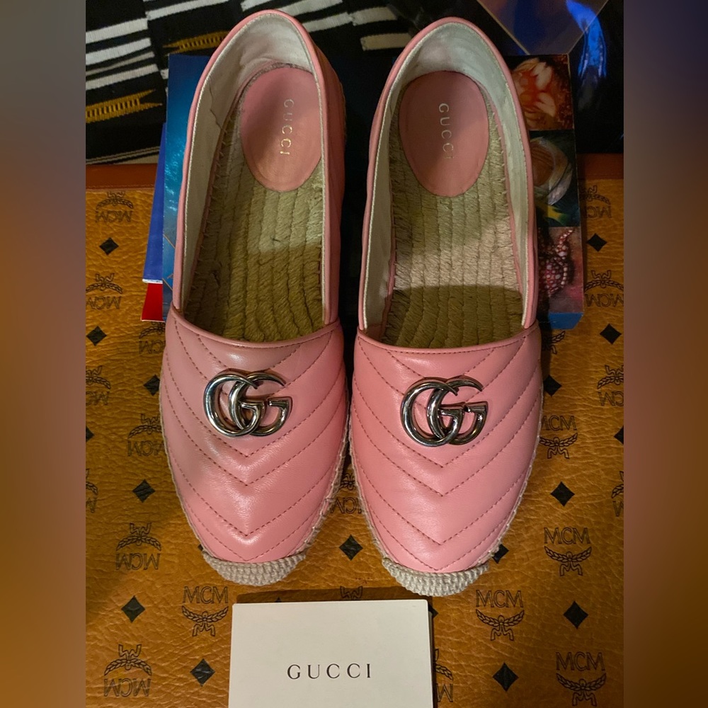 AUTHENTIC GUCCI ‘Charlotte’ Espadrille GG Quilted Matelassé, 39 - Picture 6 of 10